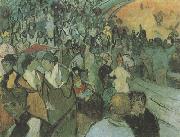 Vincent Van Gogh Spectators in the Arena at Arles (nn04) France oil painting artist